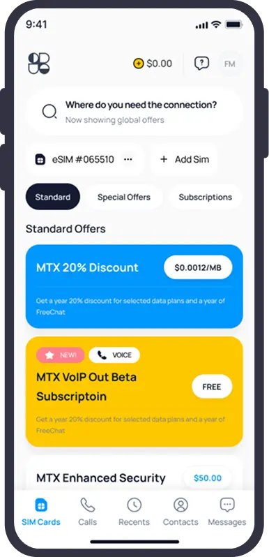 Choose an eSIM data plan for your trip. Select the destination you’re traveling to and choose your data plan.