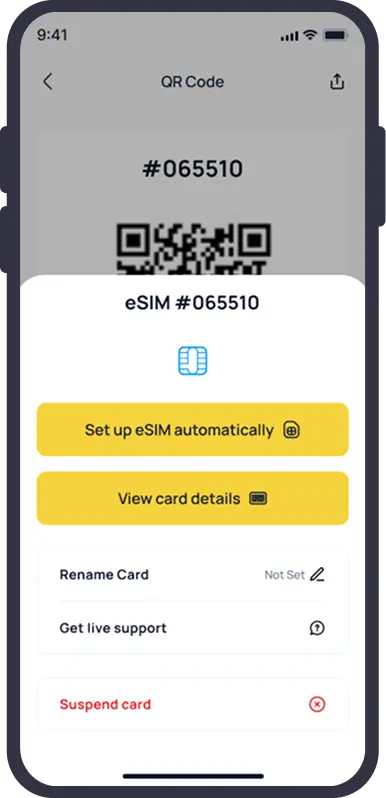 You are all set. Enjoy the connectivity and easily monitor your data usage during the travel.